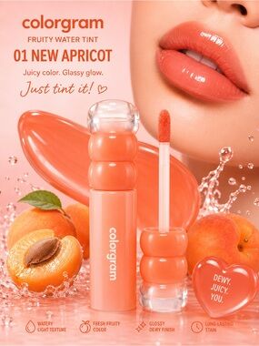 Colorgram Fruity Water Tint 01 New Apricot — Apricot Lip Tint